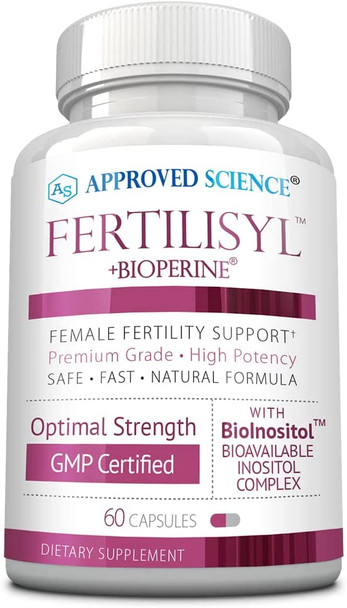 Approved ScienceFertilisyl  Fertility Supplement  Support Hormones and Cycle  Prepare Body for Pregnancy  Decrease Risk of Infertility  Prenatal Vitamins for Conception Support  60 Capsules