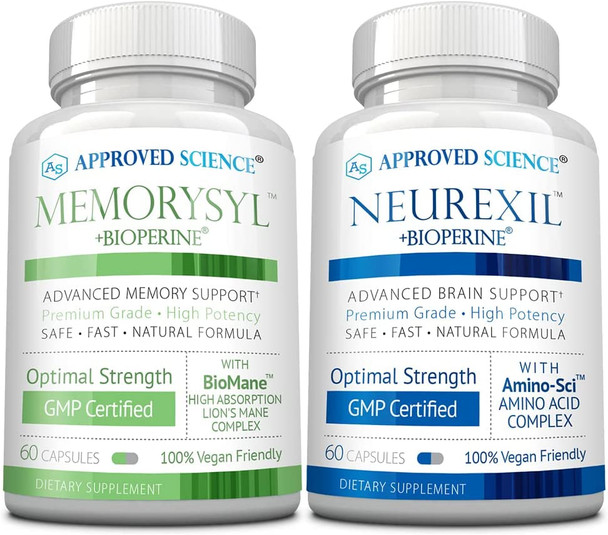 Approved Science Memorysyl and Neurexil  One Month Supply