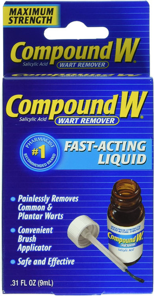 Compound W Wart Remover Maximum Strength FastActing Liquid 0.31 oz