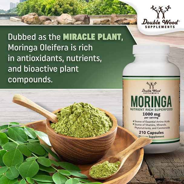 Lactation Supplement for Increased Breast Milk  Moringa Superfood for Breastfeeding Lactation Support More Effective Than Lactation Cookies for Breast Milk Supply Boost by Double Wood Supplements