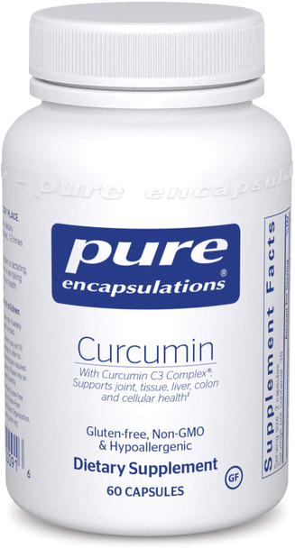 Pure Encapsulations - Curcumin - Hypoallergenic Curcumin C3 Complex - 60 Capsules