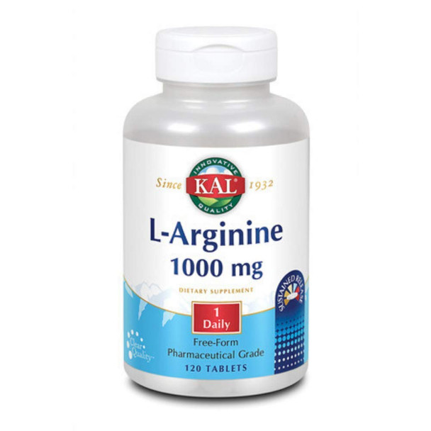 Kal 1000 Mg L-Arginine Tablets, 120 Count