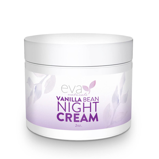 Eva Naturals Vanilla Bean Night Repair Cream  Green Tea  Vitamin E Face Night Cream For Smoother Softer Skin While Reducing Wrinkles and Fine lines Anti Aging  Moisturizer For All Skin Types  2 Oz