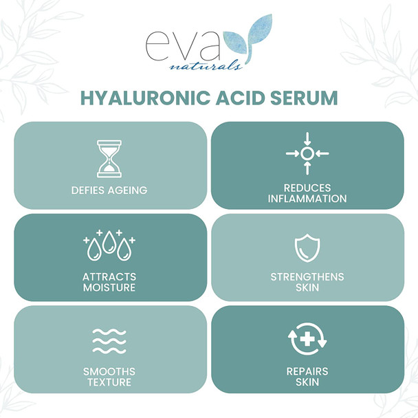 Pure Hyaluronic Acid Serum For Face  Facial Serum  Wrinkles and Fine Lines  Perfect Hydrating Serum for Face and Dry Skin  Pairs with Vitamin C Serum  Retinol Serum 2 Oz.