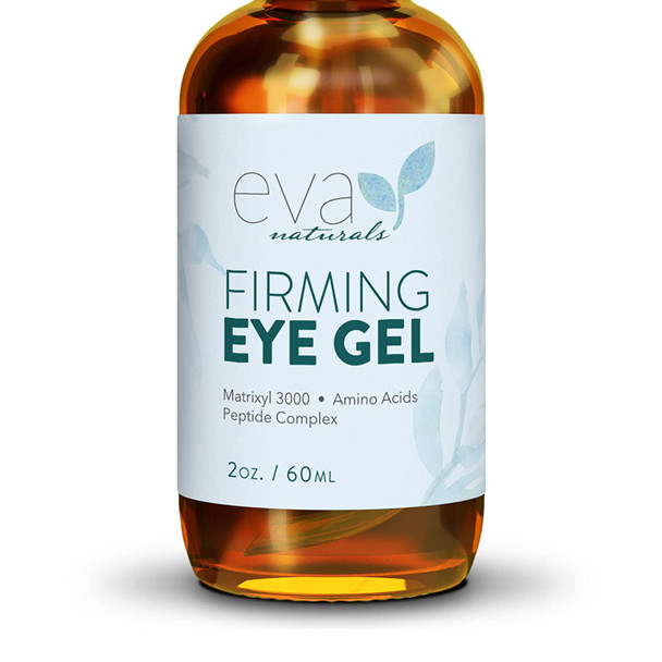 AntiAging Eye Gel  Luxurious Hydrating Under Eye Cream For Dark Circles and Puffiness Bags Crows Feet Wrinkles  With Hyaluronic Acid  SkinFirming Peptides Eye Serum 2 oz.