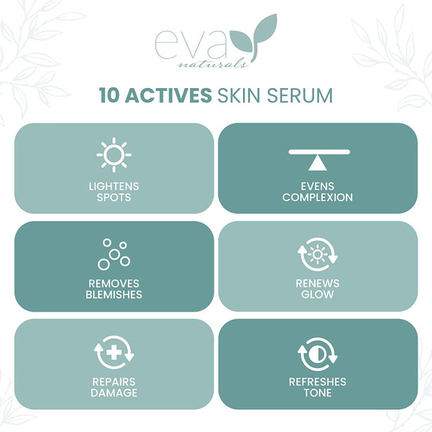 10 Actives Skin Serums 1oz  Dark Spot Remover for Face  With Niacinamide Vitamin C Serum for Face with Hyaluronic Acid  Best Facial Serum with Hyaluronic Acid and Alpha Arbutin Serum