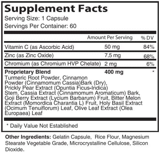 SugarBalance Capsules Supplement Max Advanced Formula 60 Capsules