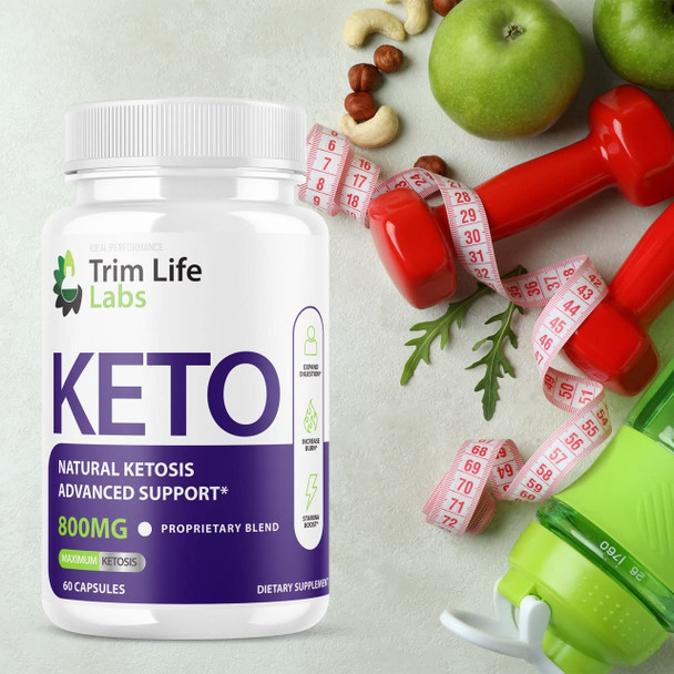 Trim Life Keto Pills Weight Fat Management Loss Shark 800mg Labs Extra Strong Xtra Ketosis Supplement 2 Pack