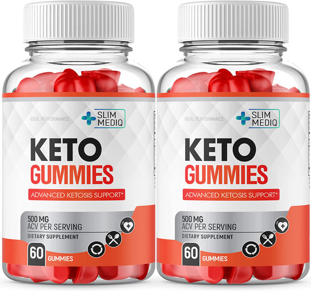 2 Pack Slim Mediq Keto Apple Cider Vinegar Gummies Ultra Loss Burn Cleanse 120 Gummies