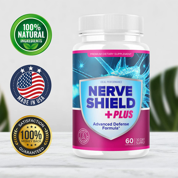 2 Pack Nerve Shield Plus Pills Original Supplement Advanced Nerve Formula 120 Capsules