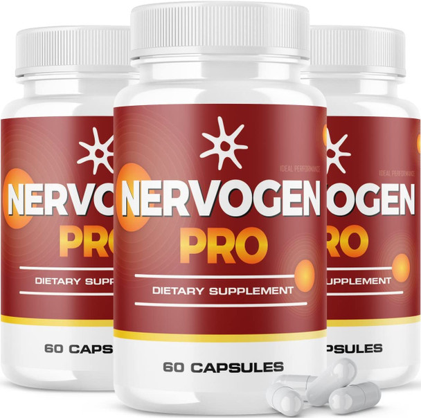 3 Pack Nervogen Pro Supplement 180 Capsules