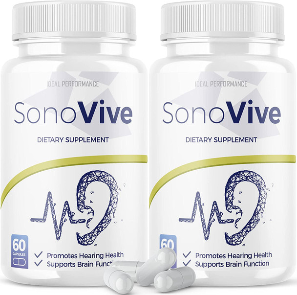 2 Pack Sonovive Capsules Hearing Pills Sonovive Hearing Supplement Pills 120 Capsules