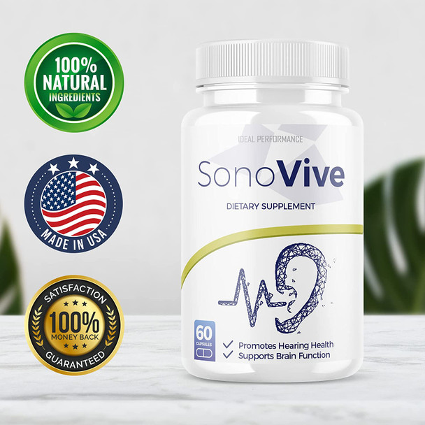 2 Pack Sonovive Capsules Hearing Pills Sonovive Hearing Supplement Pills 120 Capsules