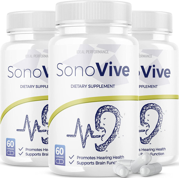 3 Pack Sonovive Capsules Hearing Pills Sonovive Hearing Supplement Pills 180 Capsules