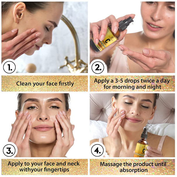 InstaSkincare Glow Effect and Moisturizing Bundle  Hyaluronic Acid Serum for Face 2Oz  Vitamin C Serum 2Oz