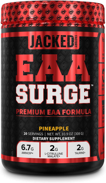 PUMPSURGE Caffeine Free Pre Workout Supplement EAA Surge Premium EAA Amino Acids Supplement Authentic ISO 100 Grass Fed Muscle Building Whey Protein Isolate Powder