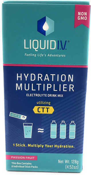 Liquid IV Passion Fruit Hydration Multiplier 8 Count 16 GR