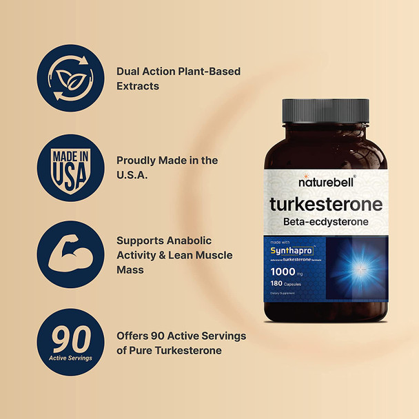 Turkesterone Supplement 500Mg Plus Beta Ecdysterone 1000Mg 180 Capsules 2 In 1 Support Ajuga Turkestanic Extract 10 Infused With Hydroxypropylbetacyclodexrin  Highly Bioavailable Plant Based