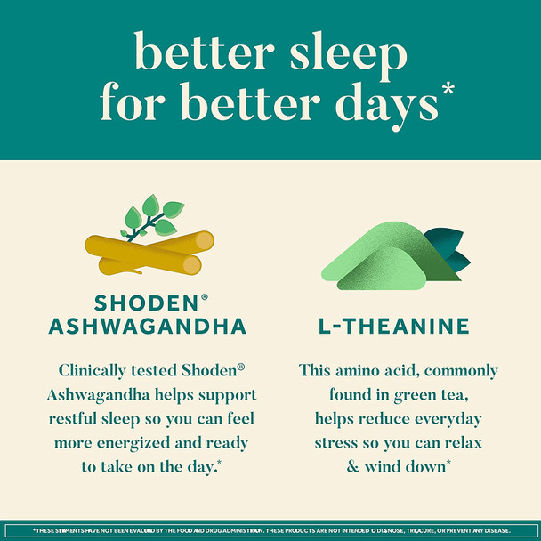 Neuriva Natural Sleep Aid Supplement With Ltheanine To Help You Relax From Everyday Stress  Ashwagandha To Support Restorative Sleep So You Can Wake Up Feeling Refreshed 30Ct Capsules