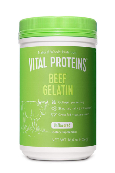 Vital Proteins Beef Gelatin : Pasture-Raised, Grass-Fed, Non-GMO (16.4 oz) - Gluten free, Dairy free, Sugar free, Whole30 Approved, and Paleo friendly