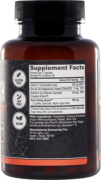 Onnit ViruTech Antioxidant Formula with Vitamin C Zinc and Selenium 60ct