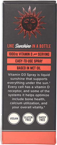 Onnit Labs Vitamin D3 Spray K2 Grapefruit 0.8 Fl Oz