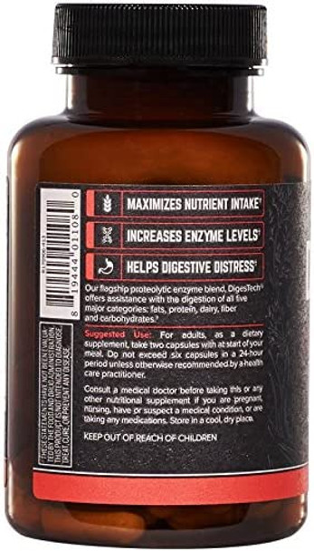 Onnit Labs Digestech Professional Grade AllNatural Digestive Enzymes Supplement 60 Count