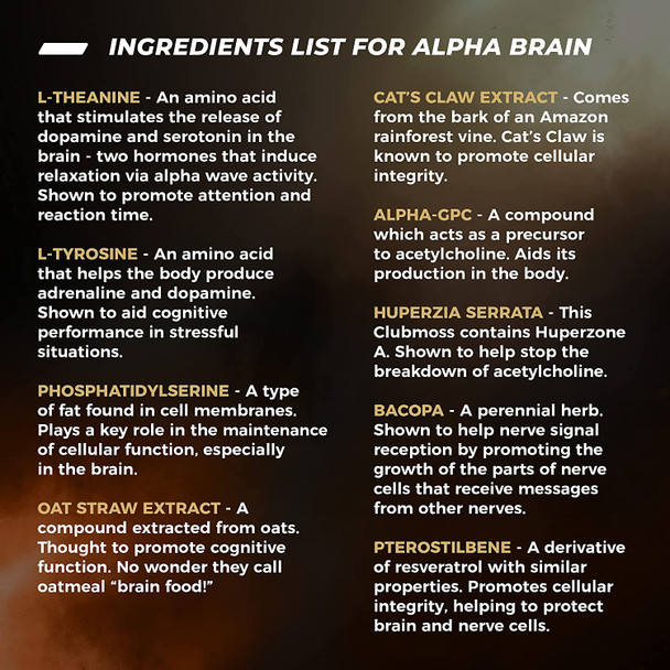 ONNIT Alpha Brain 30ct 3Pack  Over 1 Million Bottles Sold  Premium Nootropic Brain Supplement  Focus Concentration  Memory  Alpha GPC L Theanine  Bacopa Monnieri