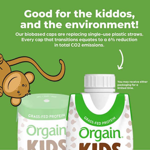 Orgain Organic Kids Protein Nutritional Shake Chocolate  8g of Protein 22 Vitamins  Minerals Fruits  Vegetables Gluten Free Soy Free NonGMO 8.25 Fl Oz Pack of 12