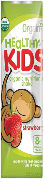 Orgain Organic Nutrition Shake Strawberry Kids 8.25 Fluid Ounce 12Pack