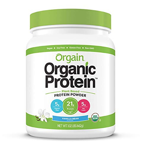 Orgain Organic Plant Based Protein Powder Creamy Chocolate Fudge  1.02 Pound  Organic Plant Based Protein Powder Vanilla Bean  Vegan Low Net Carbs Non Dairy Gluten Free 1.02 Pound