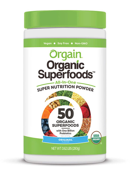 Orgain Bundle  Original Superfoods Powder and Chocolate Protein Powder  Made without Gluten NonGMO