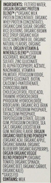 Orgain Organic Nutrition Shake  Strawberry and Cream  11 fl oz  Case of 12