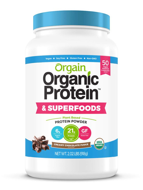 Orgain Bundle  Chocolate Protein Powder and Chocolate Protein  Superfoods Powder  Vegan Made without Dairy Gluten and Soy NonGMO