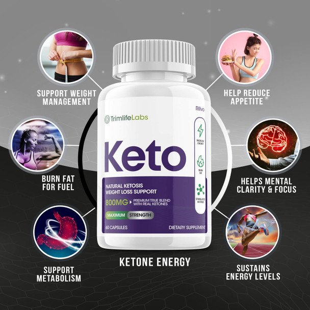 2 Pack Trim Life Keto Advanced Weight Loss Supplement Ketosis Pills 120 Capsules