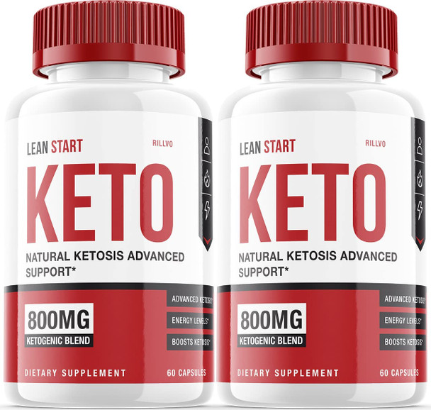 2 Pack Lean Start Keto Pills 800mg Advanced Ketogenic Formula 120 Capsules