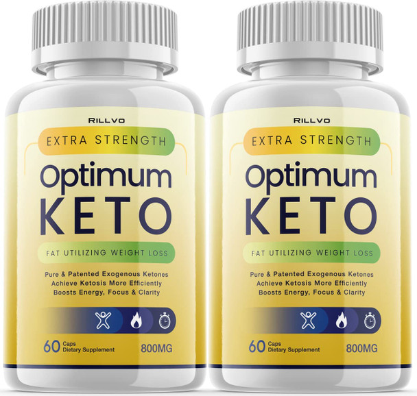 2 Pack Optimum Keto Pills Advanced Ketogenic Formula 120 Capsules