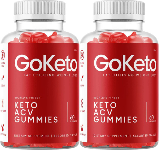 2 Pack Go Keto Gummies GoKeto ACV Keto Gummies 120 Gummies