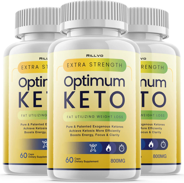 3 Pack Optimum Keto Pills Advanced Ketogenic Formula 180 Capsules