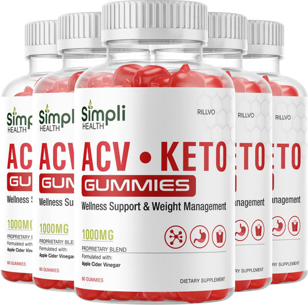 5 Pack Simpli Keto ACV Pills Capsules Advanced Ketogenic Formula 300 Gummies