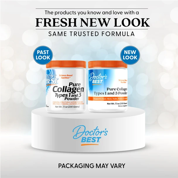 Doctor's Best Pure Collagen Types 1 & 3 Powder - 7.1 Oz (200Gms)