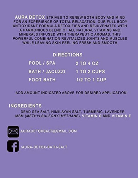 Aura Detox Turmeric and Lavender Bath Salt