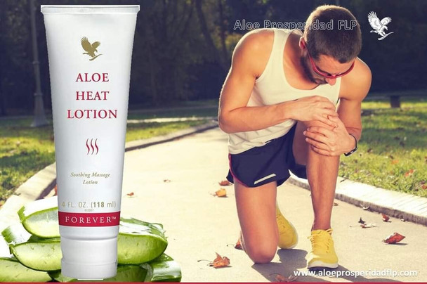 Forever Aloe Heat Lotion Soothing Warm Massage Body arm Foot Lotion Cool Relaxing Scent Menthol Nourish Skin 4FL. OZ 118 ml Pack of 3