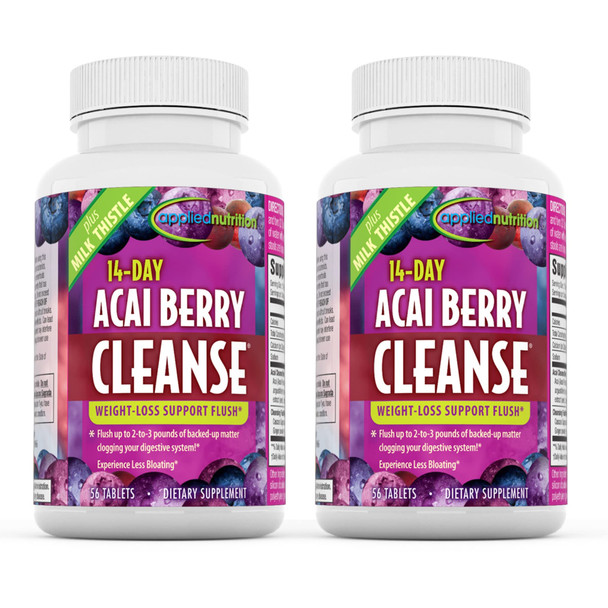 Applied Nutrition 14-Day Acai Berry Cleanse Tablets 56 Tablets (Pack of 2)