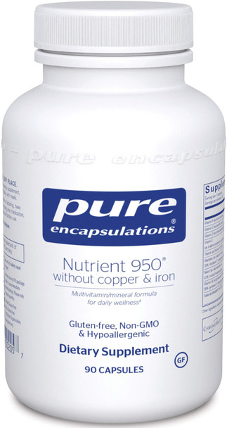 Pure Encapsulations - Nutrient 950 Without Copper & Iron - Hypoallergenic Multi-Vitamin/Mineral Formula for Optimal Health - 90 Capsules