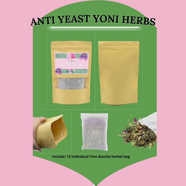 ANTIYEAST YONI STEAM HERBS 12 steams  Detox Cleanse Balance Rejuvenate  Natural Vaginal Steam VSteam Yoni Steam Herbs  V Steam Kit