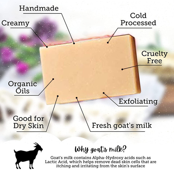 Goat Milk 3oz Soap Bar from Amish Farmstead Misty Creek Handcrafted from Fresh Goat Milk Unscented Oatmeal