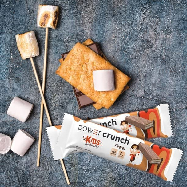 Power Crunch Kids  Protein Energy Snack Wafer Bar Naturally Flavored Delicious Healthy Designed Specifically for Kids  SMores Pack of 5 Bars 5 Count Pack of 1