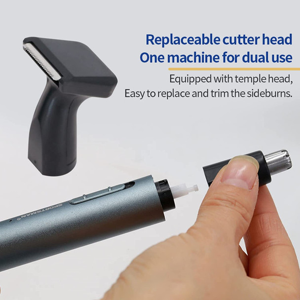 WOTIKIUU Nose and Ear Hair Trimmer USB Rechargeable Painless Ear Nose Hair Trimmer Clippers for Men and Women Blue