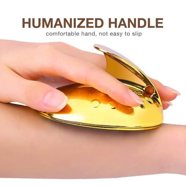 Crystal Hair Eraser WITH HANDLE for Women and Men HANDLE Magic Hair Remover Painless Exfoliation Magic Hair Removal Tool Crystal Hair Remover WITH HANDLE for Arms Legs Back Gold